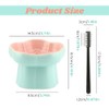 Meirivrn Ceramic Elevated Slow Feeder Cat Bowl, Tilted Flower-Shaped Cat