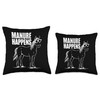 Manure Happens Funny Farm Horse Throw Pillow