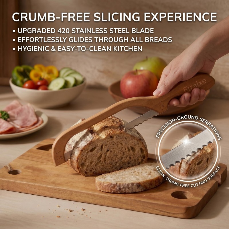 Sourdough Bread Slicer | Bread Cutting Board | 420 Stainless