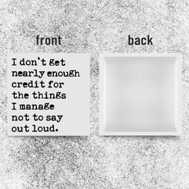 Funny Office Wood Box Sign Shelf Counter Tabletop Desk Decor, Funny Office Decoration for Work Women Men, Rustic Cute Wood Box Accessories, Gifts for Coworker Colleague