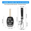 QBUC for Honda Key Fob Cover with Leather Keychain,Soft TPU