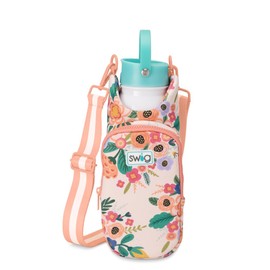 Swig Life Water Bottle Sling Bag, Water Bottle Holder with Adjustable Strap, Water Bottle Carrier Bag with Zippered Phone Pocket, Holds 36oz Water Bottles, Water Bottle Accessories (Full Bloom)