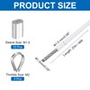 sourcing map 66FT Stainless Steel Cable Railing Kit, 1/16" Vinyl