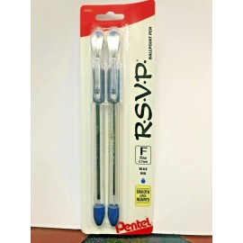 Pentel Ball Point Pen, Two, Fine Point, Blue Ink, 0.7mm, Smooth Lines Always, PENTEL
