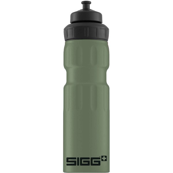 Sigg - Aluminum Sports Water Bottle Leaf Green - with 3 Stages Sports Cap - Leakproof - Lightweight - BPA Free - 25 Oz