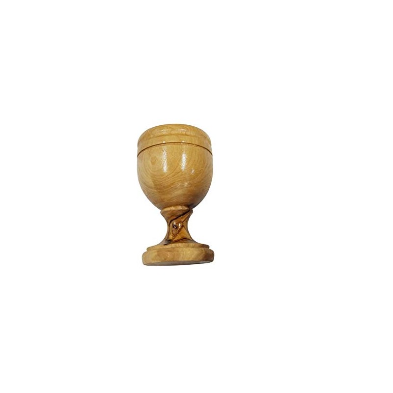 LION OF JUDAH MARKET Olive Wood Communion Cup 2.75"