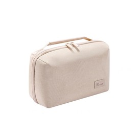 Water-Resistant and Compact Travel Organiser Bag for Electronics, Cosmetics, Daily Supplies with Multiple Pockets (Beige)