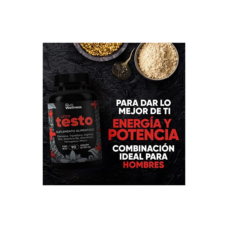 Ultra Testo | Precursor Para Hombres | Maca Negra, Fenogreco,