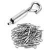 QWORK Steel Wire Rope Hanger, 40 Pack Portable Hook &