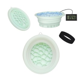 Kit de tazón de baño de hielo facial, tazón de silicona plegable para baño de hielo facial, tazón de hielo portátil para la cara, elige tu frío y dunk (verde)
