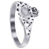 925 Sterling Silver Irish Claddagh Ring with Celtic Knot and