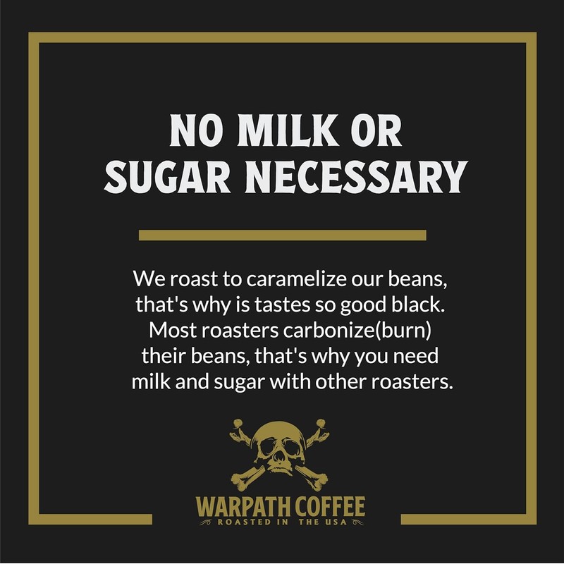 Warpath Coffee Medium Roast Ground Coffee, Breakfast Blend, High Caffeine,