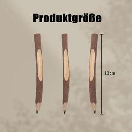 lafomukea 10 Stücke Holz Bleistift Set, Holzbleistifte aus Graphit, Rustikaler Zweig, Personalisierter Bleistift, Schulbedarf Briefpapier