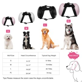 BERGWERK Dog Ear Muffs for Dog Hearing Protection,29dB NRR Dog Headphones for Noise Protection(White/Small)
