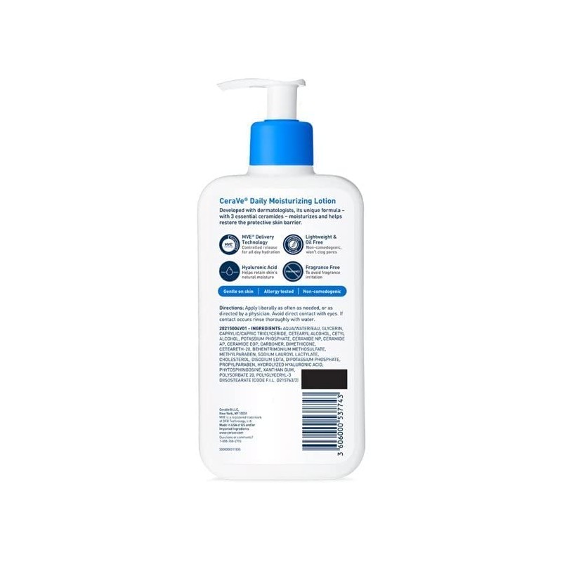 CeraVe - Loción hidratante diaria, 12 oz (paquete de 2)