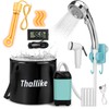 Thallike Portable Hot Shower for Camping, 1000W Immersion Heated, Rechargeable