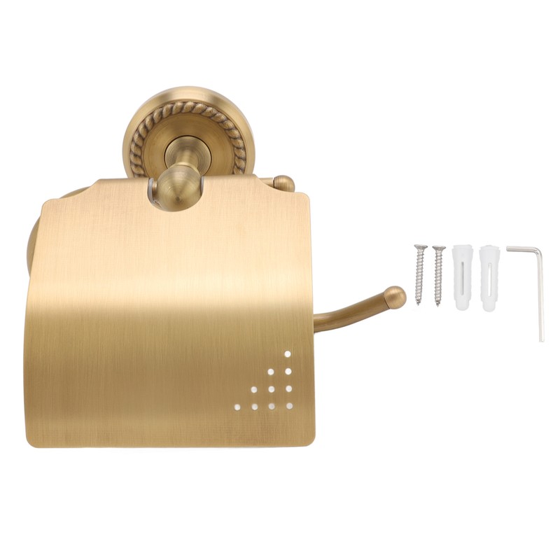 Wall Mounted Toilet Tissue Hanger Antique Twist Pattern Paper Towel