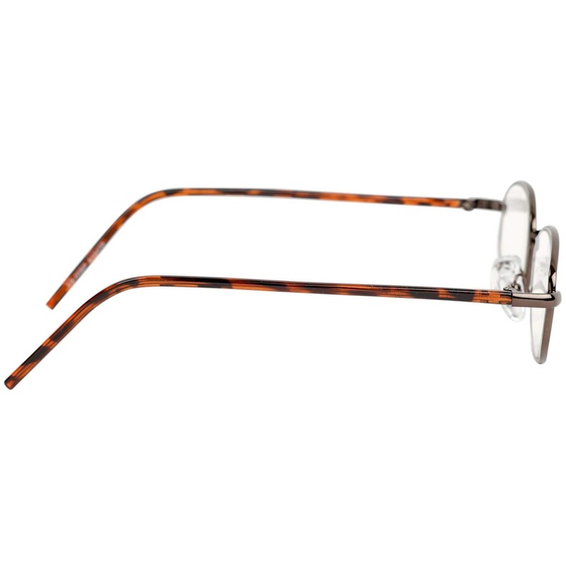 藤田光学 老眼鏡 メンズ 3.0 度数 メタルフレーム ブラウン FR-05 +3.00