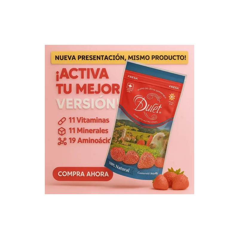 Dulet Suero De Leche Suizo Sabor Fresa 1 Bolsa De