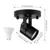 mirrea 3 Pack Black Ceiling Spotlight Bulb Replaceable LED Spot