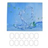 Shower Curtain Waterproof Polyester Blackout Curtain with Hook for Bathroom