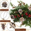 Pine Cone Christmas Tree Decorations, POTWPOT 20Pcs Snow Pine Cones