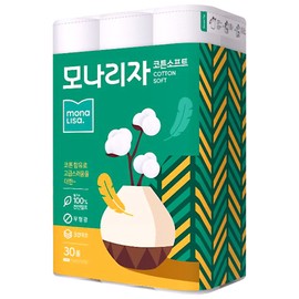 Mona Lisa Cotton Soft 3-Ply 25M 30 Rolls, 01_Mona Lisa Cotton Soft 3-Ply 25M 30 Rolls / 모나리자 코튼소프트 3겹 25M 30롤, 01_모나리자 코튼소프트 3겹 25M 30롤