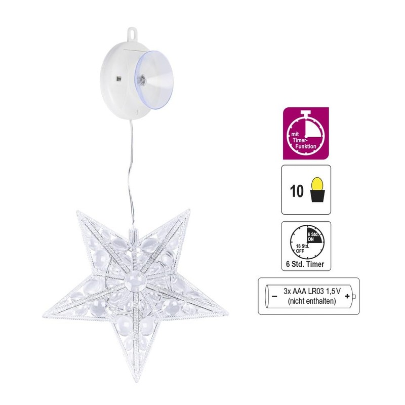 Ideen mit Herz LED Stars with Lens Reflection | Indoor