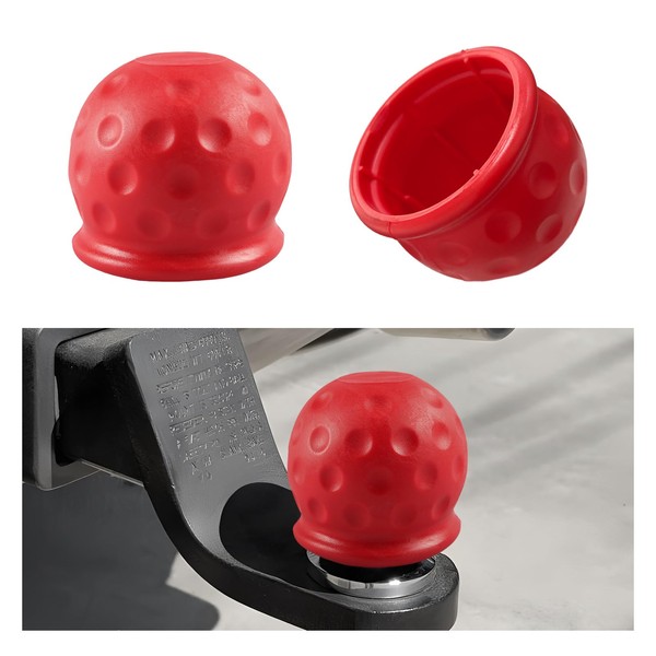 MUQIDA 2 PCS Trailer Ball Cover, Heavy Duty Rubber Towball