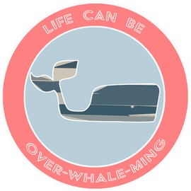 Athena Brands Blue Whale Life Can Be Over-Whale-Min - Lobster Claw Red