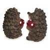 TEMPELWELT 2 x decorative hedgehog figures, each 8 cm, tone