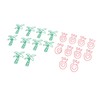 100pcs Paper Clips Portable Mini Electroplating Green Tree Pink Strawberry