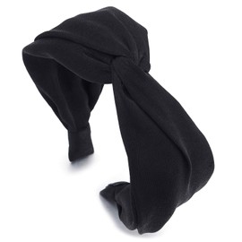 Hipster Bohemian Chic Gypsy Black Crossed Knot Hairband Headband Hair Hoop, Fashion(CA)