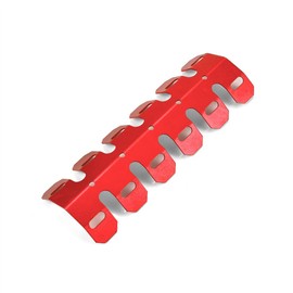 TOTMOX Motorcycle Exhaust Pipe Protector Heat Shield Cover Aluminum Motorcycle Bumper Professional Refit Accessories Black/Red