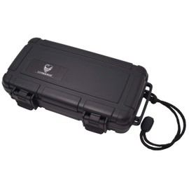 GERMANUS Cigar Humidor Travel Case for up to 5 Cigars, Shockproof