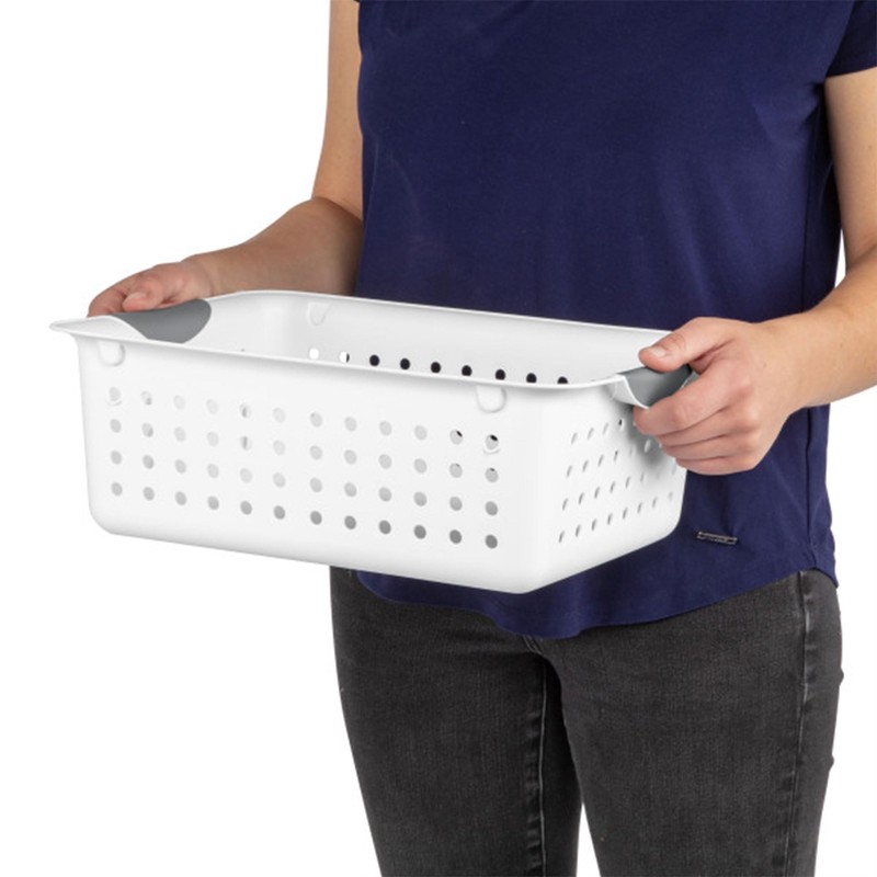 Sterilite 6-Pack Medium Ultra Basket, Open Top Plastic Storage Organizer,