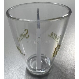 RUM CHATA - SHOT-A-CHATA- 2oz Split Clear Plastic Shot Glass BRAND NEW