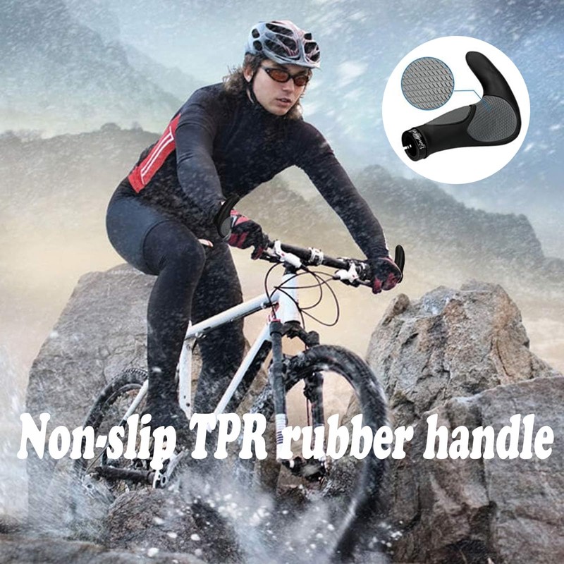 Bicycle Grip, Horns Bicycle Handlebar, Bicycle Grips Non-Slip, Grips Suitable