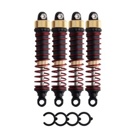 GDOOL 4 PCS Aluminum Alloy Shock Absorber Assembled Metal Oil Filled Shocks 9125 Upgrade Parts 25-ZJ03 LG-ZJ03 920-ZJ03 for 1:10 9125 9155 9156 RC Cars S920 S921 RC Trucks