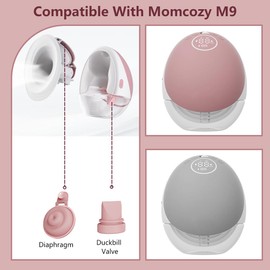 6 válvulas de pico de pato y 4 diafragmas de silicona compatibles con Momcozy M9, reemplaza para piezas de lactancia materna M9 mejoradas Momcozy M9, accesorios de repuesto M9, válvulas de bomba