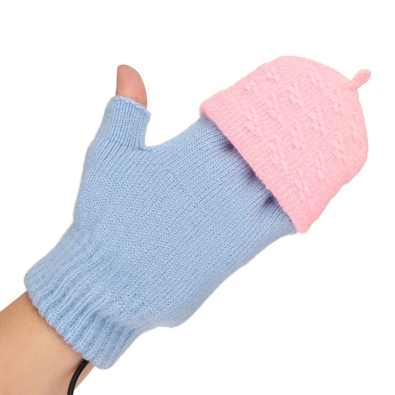 USB Heating Gloves Full Finger Half Fingerless Double Sided Heating