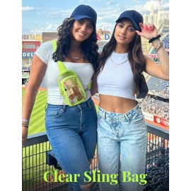 BOSTANTEN Clear Bag for Stadium Events, Baseball Sling Bag, Crossbody Purse for Concerts Sports Game Day