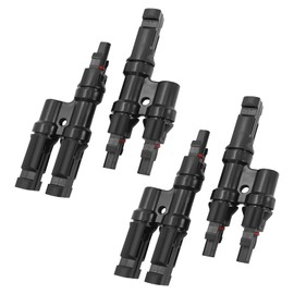 XTVTX Branch Sockets Solar Y Connector Type T Branch Cable Connector Solar Panel Cable Connector Male/Female Photovoltaic Connector 2 Pairs