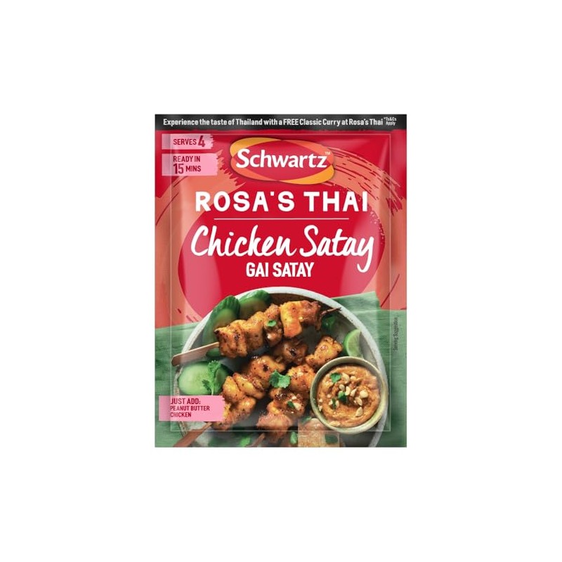Schwartz Rosa's Thai Chicken Satay Recipe Mix 30g