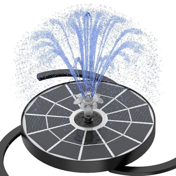 AISITIN 3.7W Solar Bird Bath Fountain Upgraded 6.3" Solar Glass