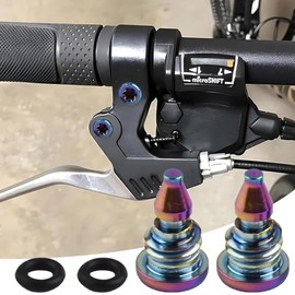 Yuiturt 2 Pcs Bicycle Brake Lever Bleeder Bolts with O Ring for Magura MT2 MT4 MT5 MT7 MT8 Titanium Alloy