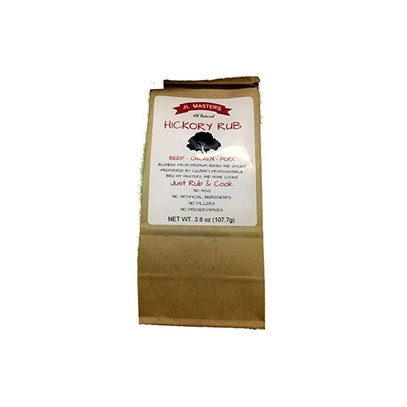 JL Masters All Natural Meat Rub -HICKORY - 3 (three)