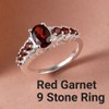 SHOP LC Red Garnet Ring for Women 925 Sterling Silver
