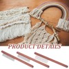 FREEBLOSS 3Pcs Macrame Fringe Comb Wood Macrame Brush Kit Stainless