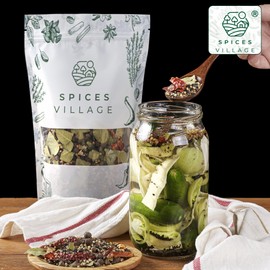 SPICES VILLAGE Pickling Spices for Corned Beef, Pickling Spices Mix for Pickles and Canning, 6.5oz, Pickling Seasoning Blend Kit - Kosher, Gluten Free, Non GMO, Resealable Bulk Bag